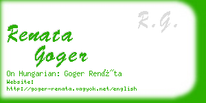 renata goger business card